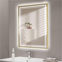SaniteModar Gold LED Bathroom Mirror 36 x 28