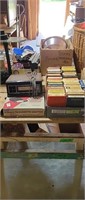 8 Track Player and Box of Cassettes
