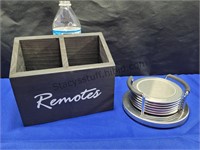 Remote Holder & Coaster Set