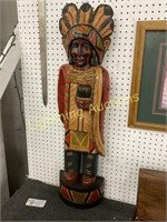 SMALL HANDCARVED CIGAR STORE INDIAN CHIEF
