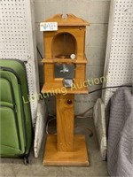 VINTAGE WOOD 25¢ CANDY DISPENSER WITH KEY