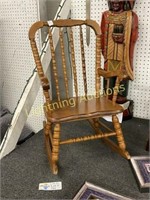 CHILD'S HARDWOOD ROCKING CHAIR