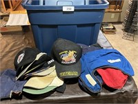 Assorted Hats in Tote w/ Lid