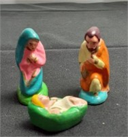 Clay Figurines Mary, Joseph, Baby Jesus