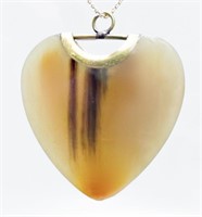 Millard Couture Natural Horn Heart Pendant