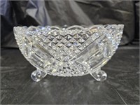 Heavy Cut Crystal Footed Bowl