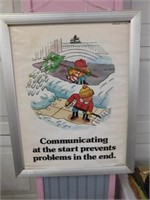 1982 inspirational office poster in frame