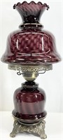 Amethyst Purple Glass GWTW Hurricane Lamp