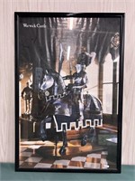 Framed 1990s Warwick Castle Poster-See Note