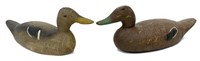 (2) AMERICAN CARVED & PAINTED DUCK DECOYS