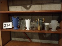 Vase Assortment on Shelf