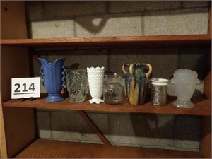Vase Assortment on Shelf