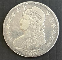 1833 Capped Bust US Silver Half Dollar
