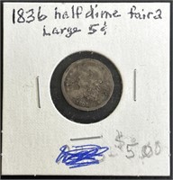 1836 Capped Bust US Half Dime 5 Cent