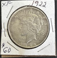 1922 Peace US Silver Dollar