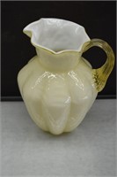 Fenton Cased Glass Pitcher - Yellow Over White