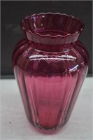 Pilgrim Glass Cranberry Vase