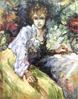 Celini (20th C.) Oil On Canvas Portrait