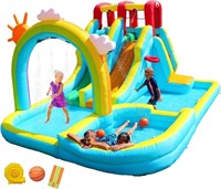 Inflatable Water Double Slides Park with Blower