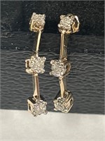 14kt Gold Diamond Earrings