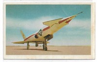 1959 Sicle brand Aircraft & Missile card #24 X-10