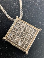 $1000 10K  2.57G Natural Diamond 0.2Ct Necklace