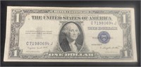Blue seal one dollar bill 1935G series