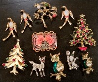 Nice Group of Pins & Brooches, Some Sterling