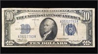 1934 $10 Silver Certificate Blue Seal