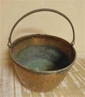 Large Copper Kindling Pot.