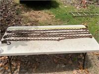 25 ft log chain with hooks on both ends
