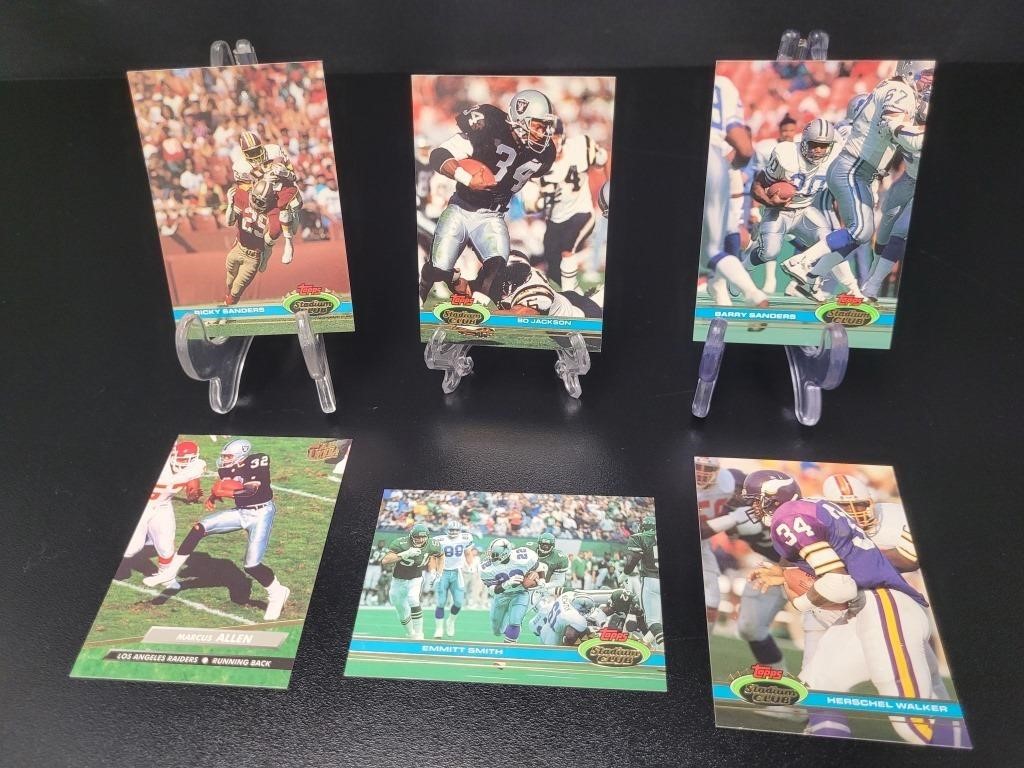 6 Topps Football Cards 1991