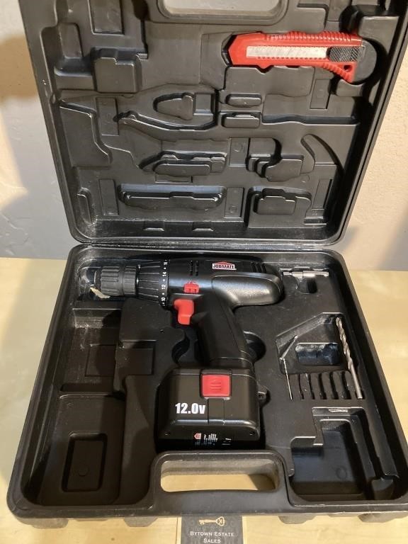 Jobmate Cordless Drill w Battery, No Charger