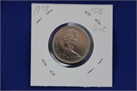 Quarter 1978 Elizabeth II "Small Bead" Coin