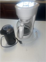 Coffee pot and food grinder