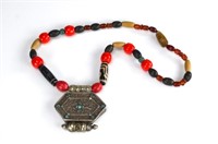 Southeast Asian necklace with dzi beads
