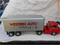 Marx Western Auto Stores Red Truck and Trailer