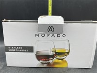 Mofado stemless wine glasses