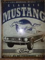 American Muscle Ford Mustang Metal Nostalgia Sign