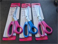 $21 Lot of 3 New 8.25in Scissors (Colors Vary)