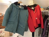 Carhartt and LLBean medium women's jackets