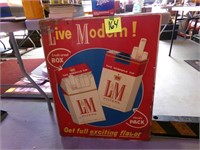 Vintage L&M Cigarettes Sign - 24" x 30"