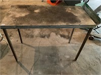 Metal framed table