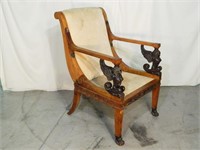 Egyptian Revival Arm Chair.Sphynx