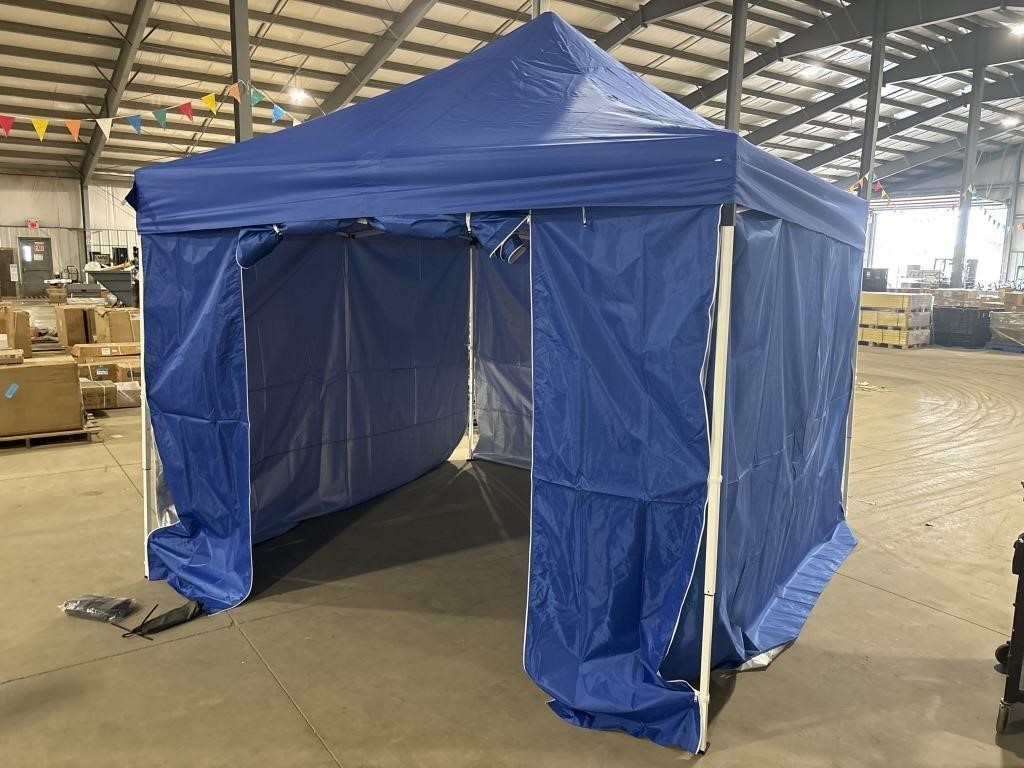 10'X10' Royal Blue Canopy Tent W/ (4) Sidewalls