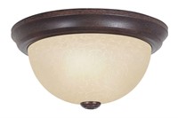 (2) NEW "SUNSET" 2-Light Flush Ceiling Lights