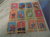 12 OPC 1972 - 73 Hockey Cards