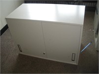 Sliding 2 Door Metal Cabinet  36x18x26 Inches