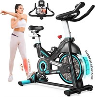 Damaged - pooboo Exercise Bike, Adjustable Magneti