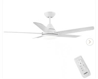 YUHAO 48 in. Indoor White Ceiling Fan with